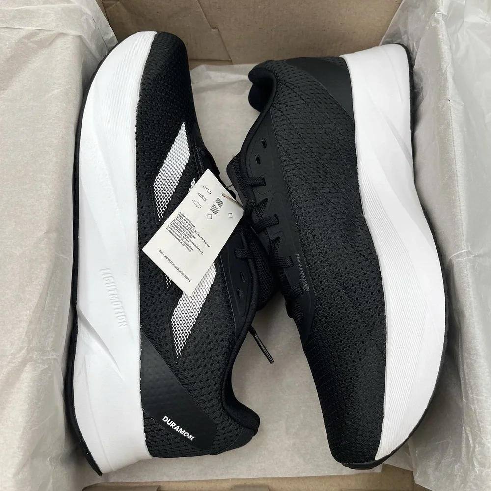 Adidas Duramo SL Mens Running Shoe Size 11 Black‎ White Athletic Comfort Sneaker